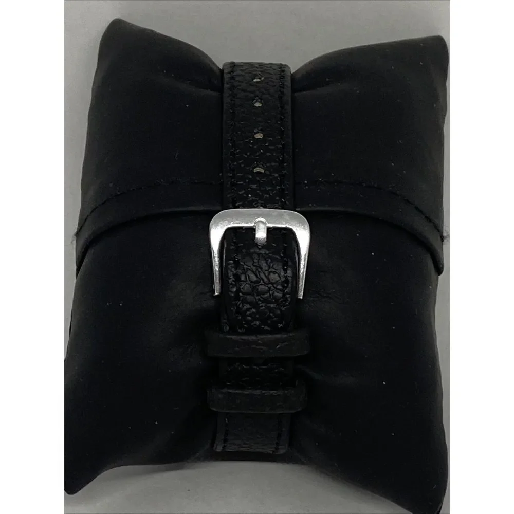 Fossil FTW5019 Women's Black Leather Silver Analog Dial Hybrid Smart Watch XX811